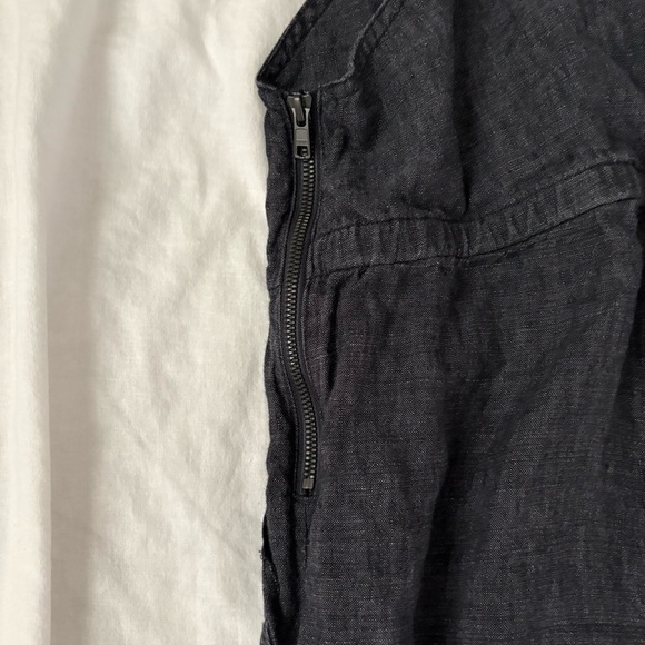 Eileen Fisher 3X 100% Organic Linen Overalls Jumpsuit Cropped Wide Leg Women's - Picture 7 of 11